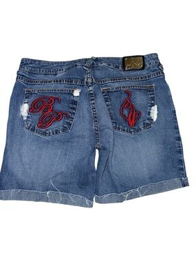 Vintage Y2K Baby Phat Factory Distressed Embroidered Shorts